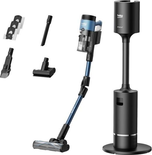 Beko PowerClean PC7000 VRT96425VD Cordless Vacuum Cleaner with All-in-One Dust Station - Blue