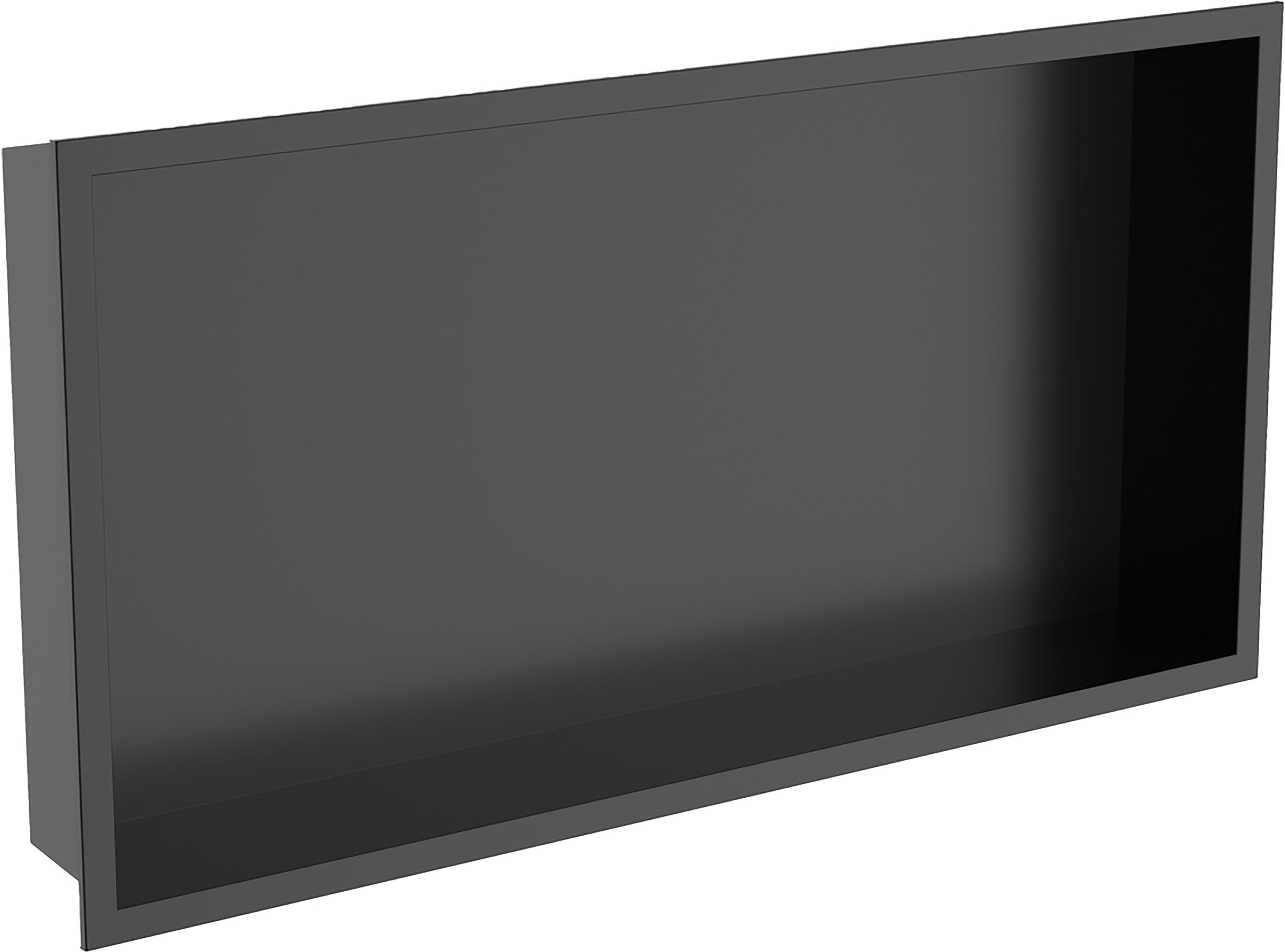 Tecnomat NICCHIA DA INCASSO PER DOCCIA 60x30 cm NERO  IN ACCIAIO INOX AISI 304