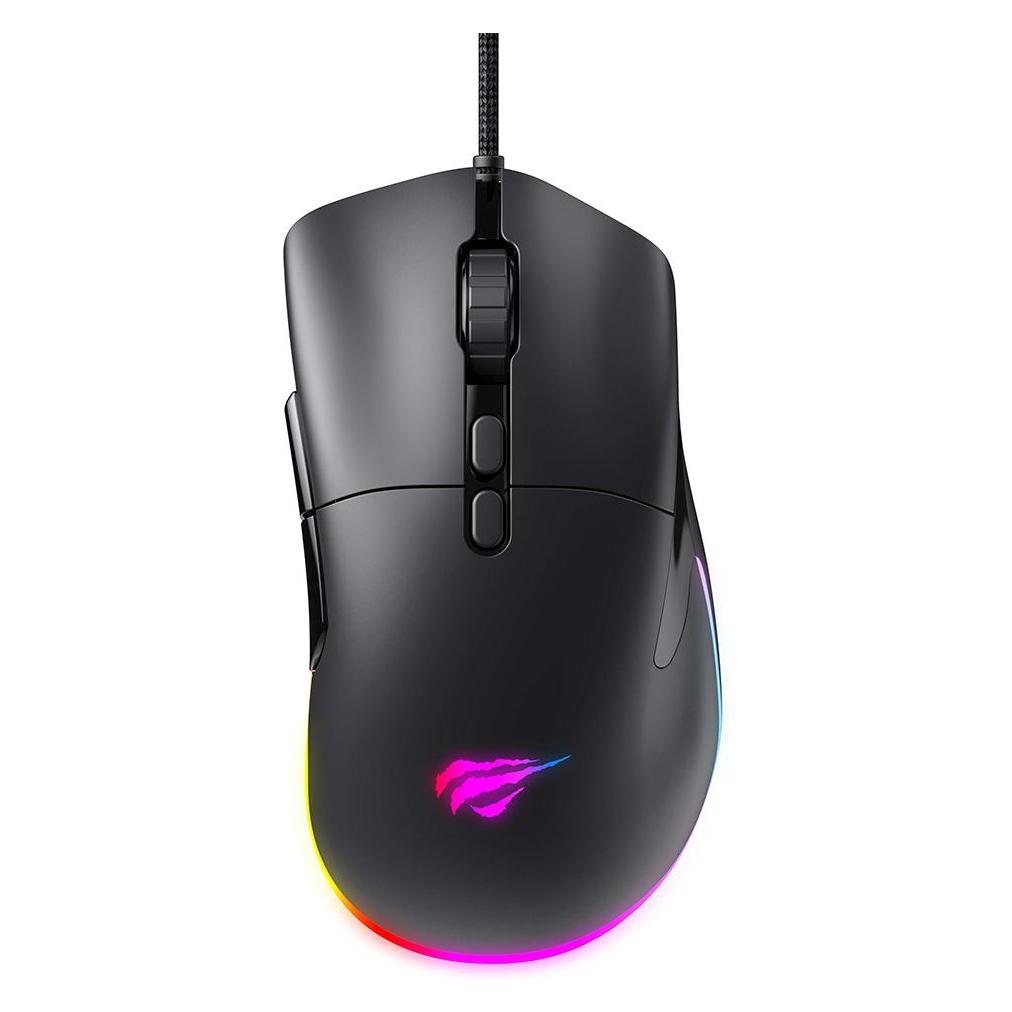 Havit - Wired Gaming Mouse (MS954) - 800/1600/2400/3200/6400/12000 DPI, 1.6m, 5V - Black (Kabelgebunden) (MS954)
