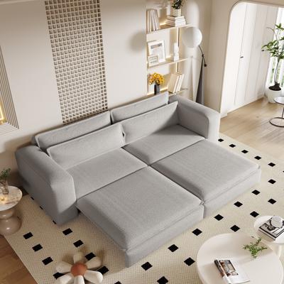 "GDFStudio - Teddy 93"" 3-in-1 Convertible Sleeper Sofa with 2 Lumbar Pillows"