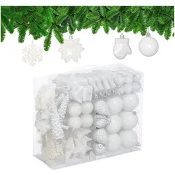 Relaxdays, Christbaumschmuck, 100-tlg. Weihnachtskugeln-Set