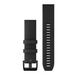 Garmin QuickFit (22 mm, Rostfreier Stahl, Silikon), Uhrenarmband, Schwarz