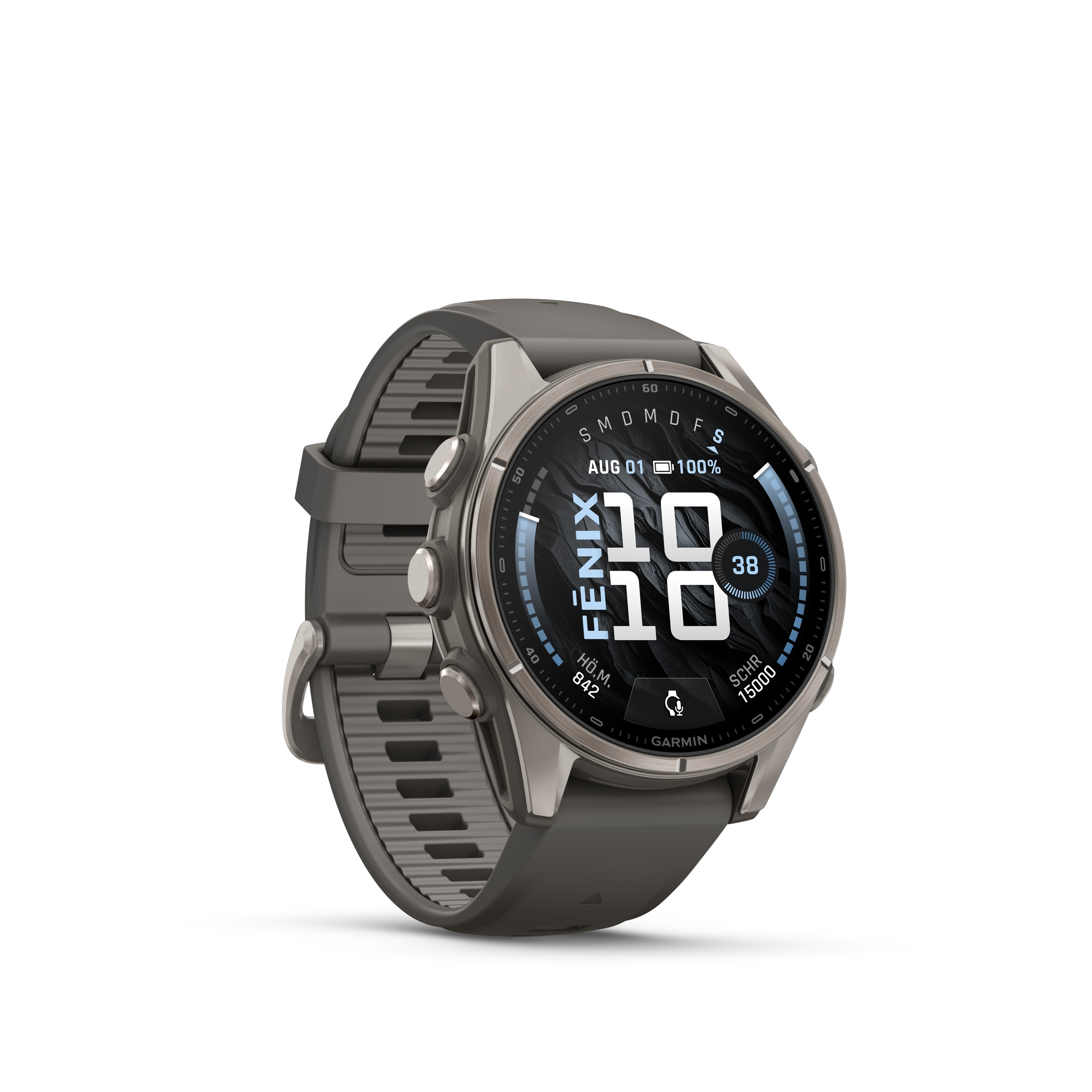 Garmin Fenix 9 - 43 mm, AMOLED Pebble Gray QuickFit-Silikon-Armband
