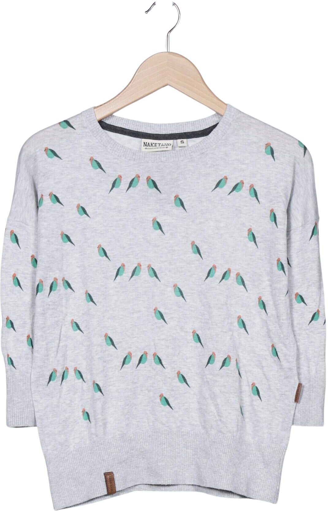 Naketano Damen Pullover, Grau, Gr. S, Baumwolle - Second Hand