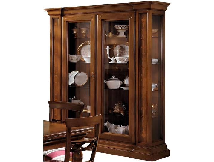 Xlmoebel Vitrine Glas-Schrank mit 2 Türen im modernen Design für elegantes Wohnen (1-St., Vitrine) Hergestellt in Italy