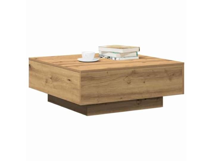 vidaXL Couchtisch Artisan-Eiche 80 x 80 x 31 cm Rustikaler Stil, der natürliche Schönheit und Wärme betont, Hergestellt aus massivem Eichenholz, super langlebig,