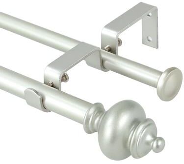 Urbanest Modern Round Urn Adjustable Drapery Double Curtain Rod