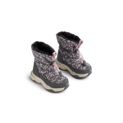 Winterstiefel WHEAT "WHEAT Winterboot Esme", Damen, Gr. 24, grau (schwarz charcoal flowers), Polyester, Schuhe Winterstiefel