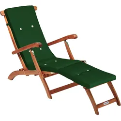 Gartenliege Queen Mary® Akazie FSC®-zertifiziert inkl Auflage Grün