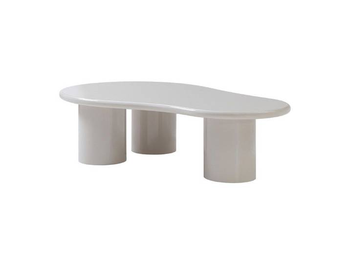 Table basse en MDF - Beige laqué - OLIRENA