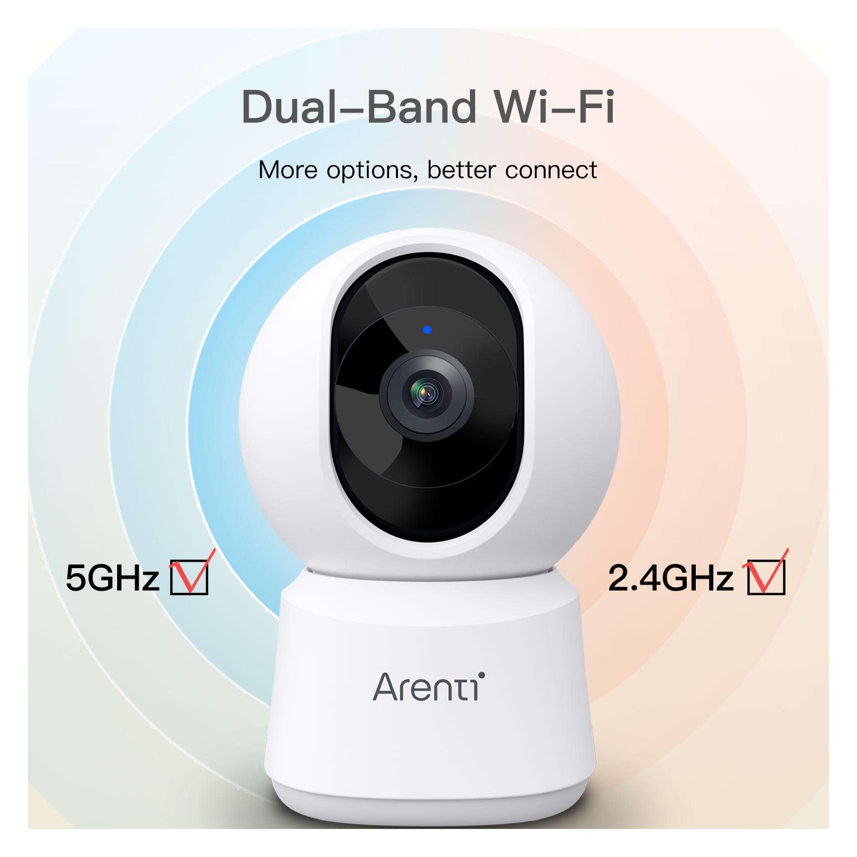 Arenti Indoor 5G Wi-Fi UHD 3K/5MP Pan Tilt Zoom Priv Cam (61853477)