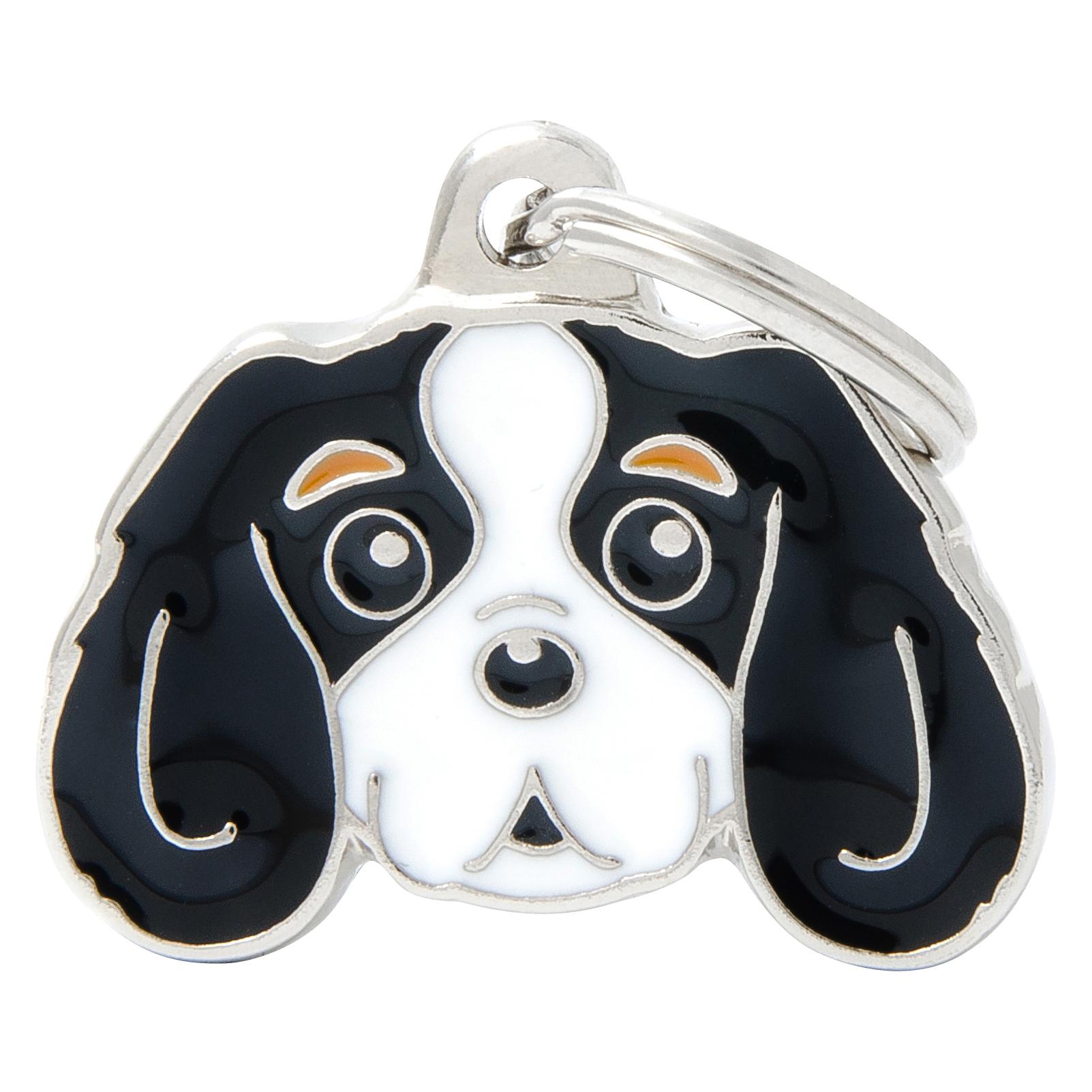 Myfamily MyFa tegn friends, Cavalier King Charles Spaniel sort/hvid (MFR031M)