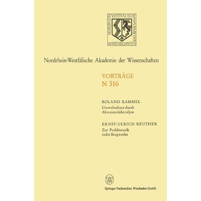 Umweltschutz durch Abwasserelektrolyse, Taschenbuch von Roland Kammel, VS Verlag für Sozialwissenschaften, 978-3-531-08316-2