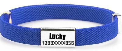 Uplift Essentials Custom Engraved Smart Tag Safety Collar royal Blue