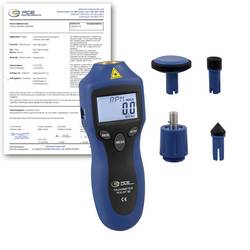 PCE Instruments PCE-DT 65-ICA Handtachometer kalibriert (ISO) optisch, mechanisch 2 - 9999.9 U/min 2 - 9999.9 U/min
