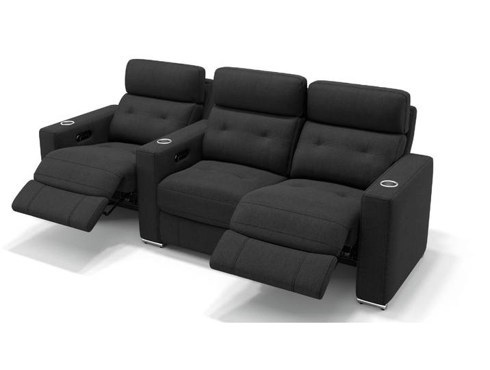 Stoff Kino 3-Sitzer Sofa MATERA Relaxcouch Stoffbezug