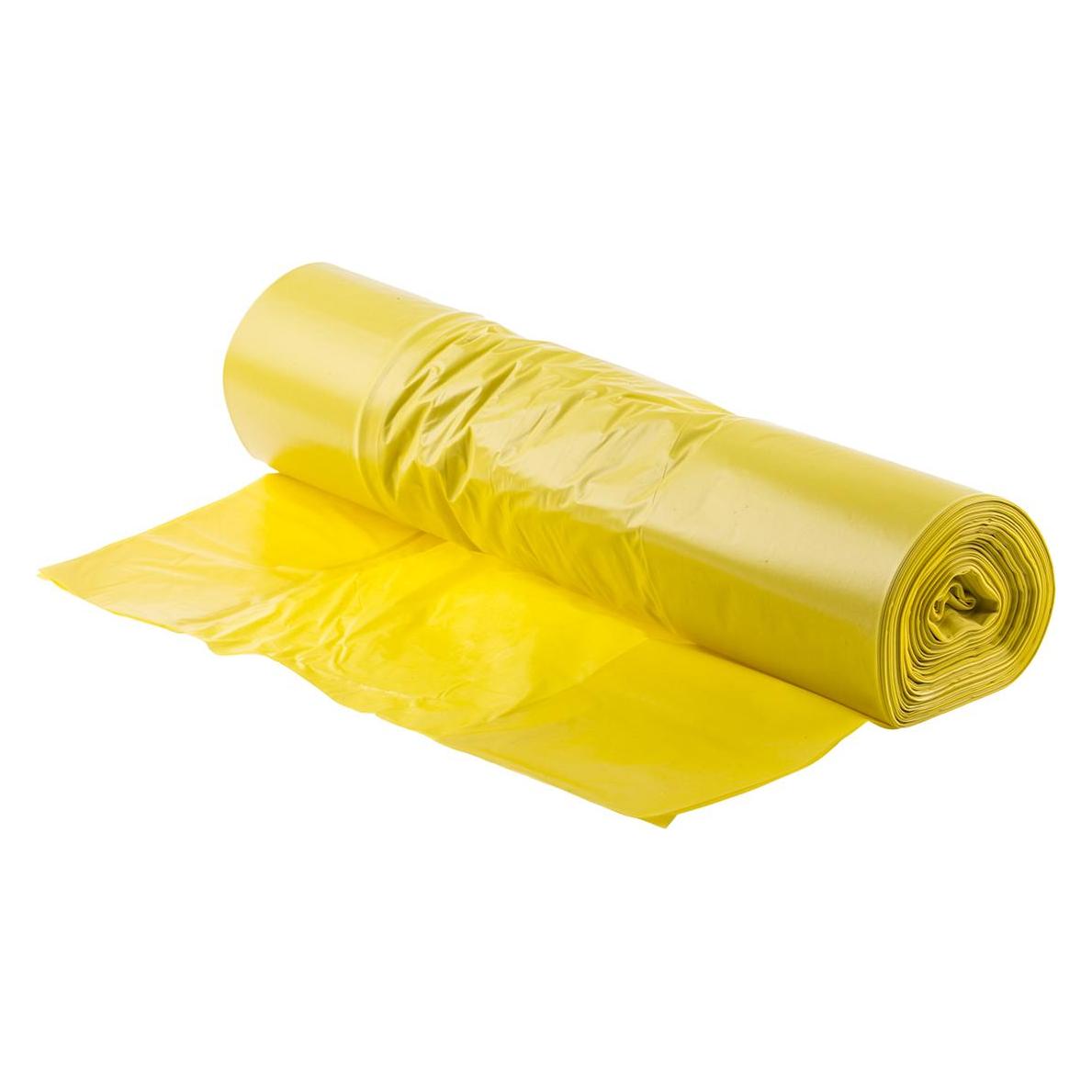 RS PRO Yellow refuse sack 200 gauge (50x, 200 l) (7716569)