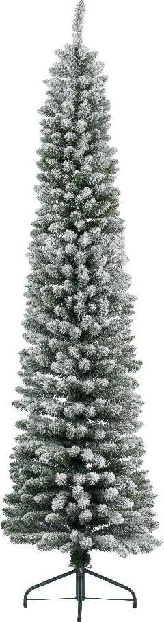 Everlands Kunstkerstboom Pencil Pine Snowy, extra smal, groen/wit, H 240 cm, Dia 70 cm