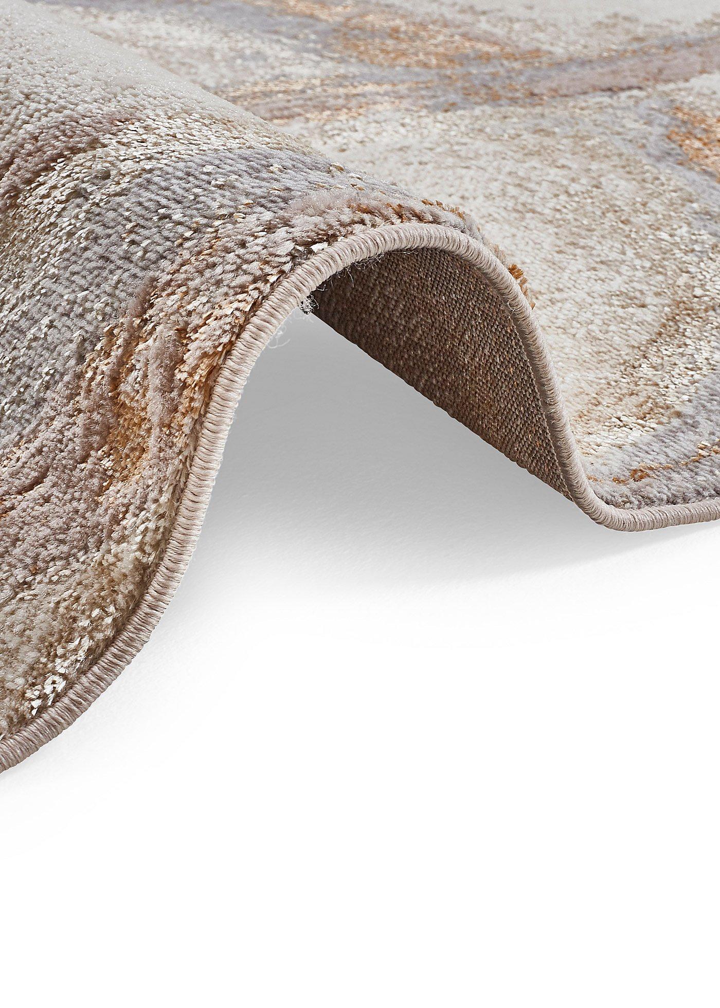 bonprix Teppich in moderner Musterung, beige, Gr.120x180 cm, Harmonische Farben auf herrlich weicher Veloursqualität