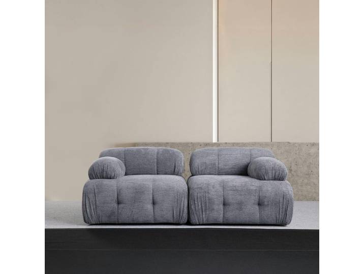 Canapé modulable assise profonde ICA - Gris (2 places)
