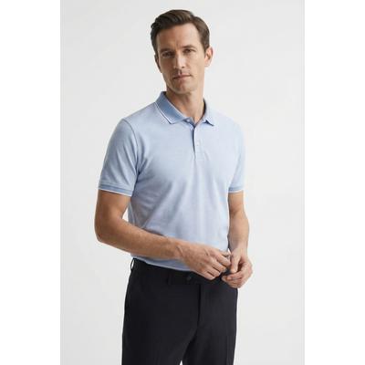 Poloshirt MARVELIS, Herren, Gr. XL, blau (ozon), Obermaterial: 100% Baumwolle, regular fit normal, Bündchen, Shirts, meliert, leicht tailliert
