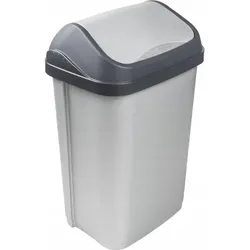 5x keeeper Abfallbehälter Swantje 25l sil, Abfalleimer, Silber