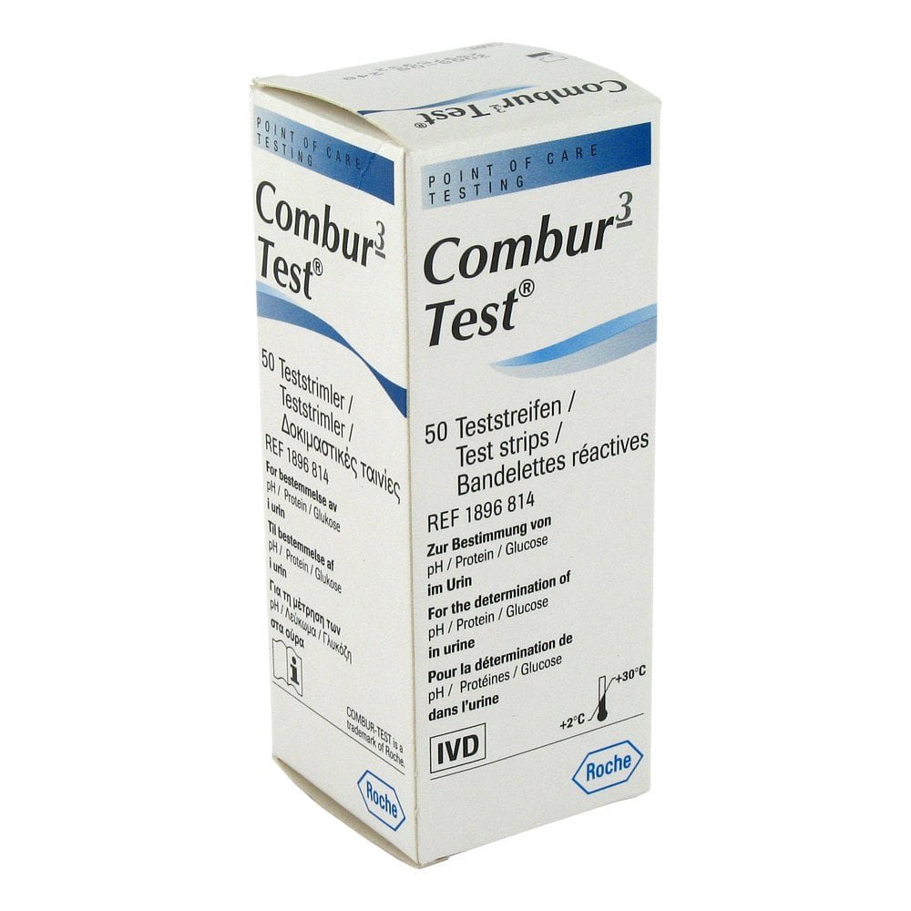 Roche Diagnostics Deutschland GmbH Combur 3 Test Teststreifen 00838536