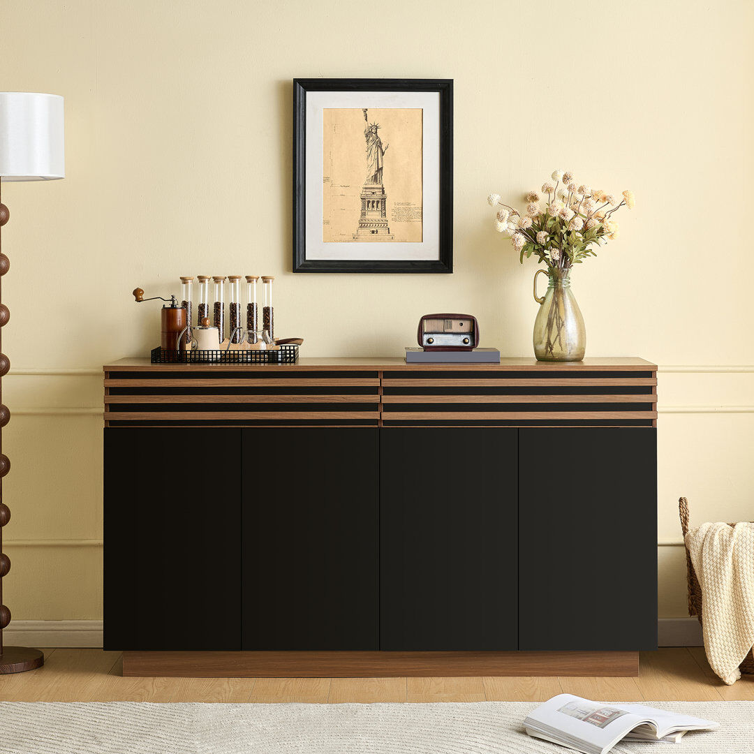 George Oliver 150cm Sideboard Black 85cm H X 150cm W X 40cm D