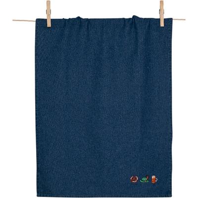 Geschirrtuch PAD "SPIRIT", blau (bavaria), 1, Baumwolle, Geschirrtücher, Geschirrtuch, Angesagter Denim-Look, markante PAD-typische Stickerei