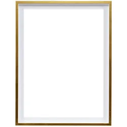 effect Schattenfugenrahmen Profil 50K Holz Weiss / Gold / 80 x 120