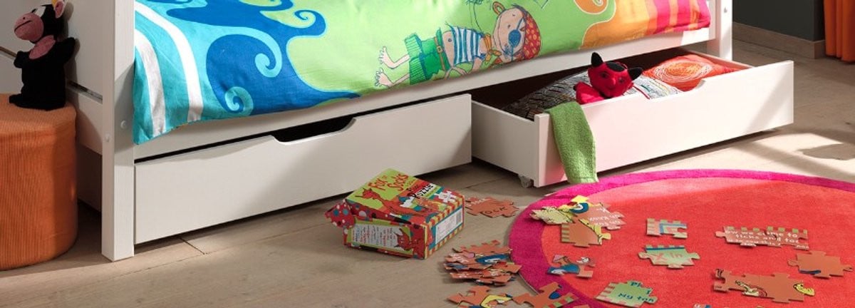 LUCEVI Pino set van 2 rolbare lades - Wit
