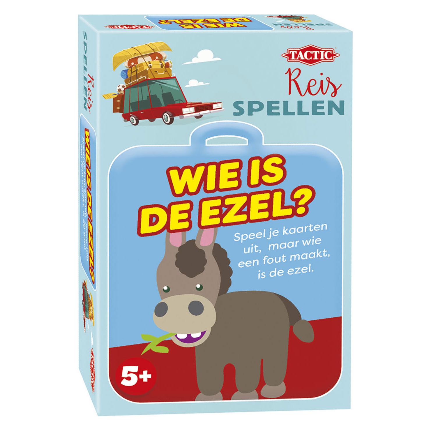 Tactic Reisespiel Wer ist der Esel? (Niederländisch, 2 - 8 Spieler) (56030)