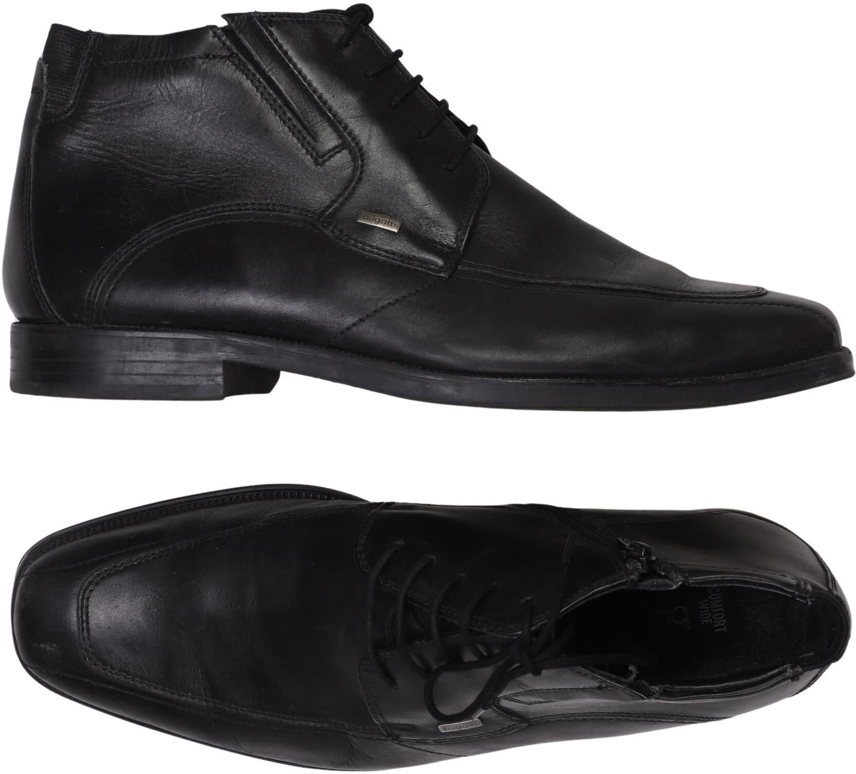 Bugatti Herren Stiefel, Schwarz, Gr. EU 41, Leder - Second Hand