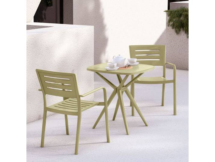 Bistro-Set Orla, aus recyceltem Kunststoff