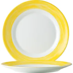 ARCOROC Brush Yellow Teller flach 23,5cm * 6er