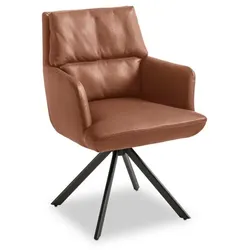 bert plantagie Stuhl Roos R33 Leder Orange Terrakotta