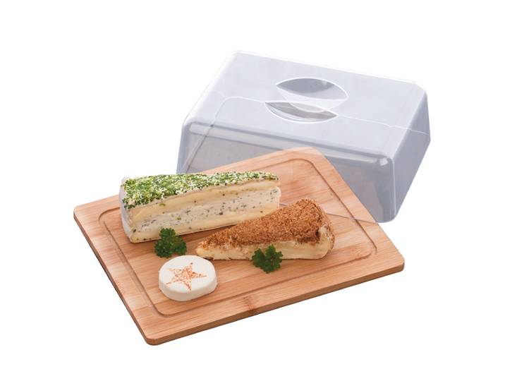 Käseglocke Bambus 25 x 20 x 8 cm