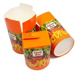 DayBays 5000 Stk. Dönerbox 26 OZ 750 ml Papier+PE-beschichtet mit Druck Motiv "Guten Appetit" Rund Rot