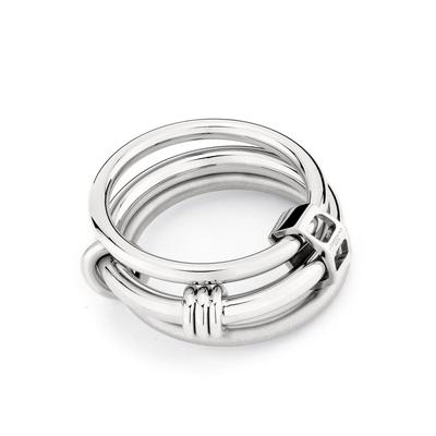 Fingerring LIEBESKIND BERLIN "Schmuck Geschenk Edelstahl The Layer-Ring" Gr. 54, silber (silberfarben), Fingerringe, Damen, 54, Edelstahl, 6mm, Fingerring
