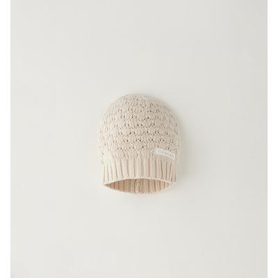 Outdoorhut IDO "BABY GIRL ACCESSORIES", Jungen, Gr. 43, beige (cream), Baumwolle, Hüte