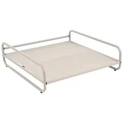 Gestell für modularen Gartenliegestuhl mit Hocker, beige Oviala