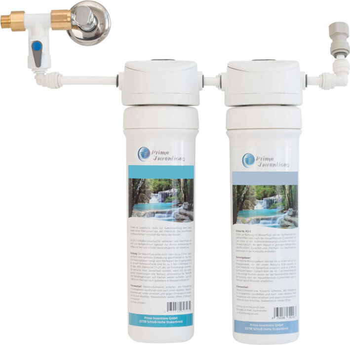 Wasserfiltersystem Haupt- & Erweiterungsfilterstufe AA Inline von Carbonit & Prime Inventions Kalkschutz & EM Premium 5