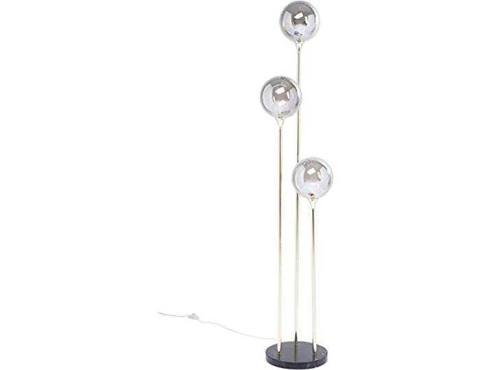 Kare Design Stehlampe Al Capone Tre, Gold, Silber, Marmor, Glas, Moderne Stehleuchte, Wohnzimmer, Schlafzimmer, 176x37x37 cm (HxBxT)