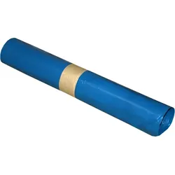 Müllsack blau 150 L 36 my (Typ 60) starkes LDPE Material, 900 x 1100 mm