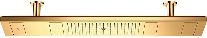 Hansgrohe Axor ShowerHeaven Kopfbrause 10628990 1200x300mm, mit Beleuchtung 3500 K, polished gold optic