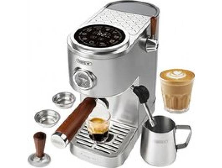 Zitty Machine à café expresso H13-SL 20 bar double chaudière écran tactile 58 mm inox argent
