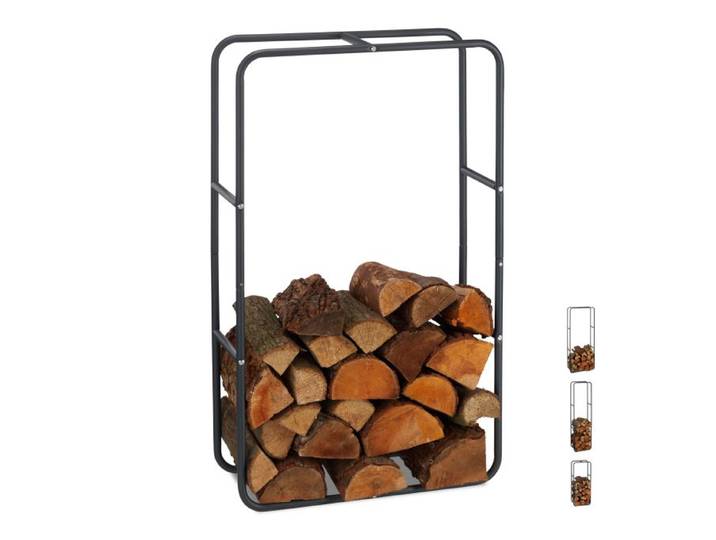 Relaxdays Kaminholzregal aus Metall