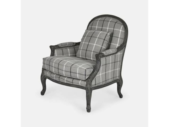 Loberon Sessel Hathwell, grau Wohnzimmermöbel, Klassisches Bergère-Gestell, Mittelfester Sitzkomfort, Fein geschnitzte Cabriole-Beine