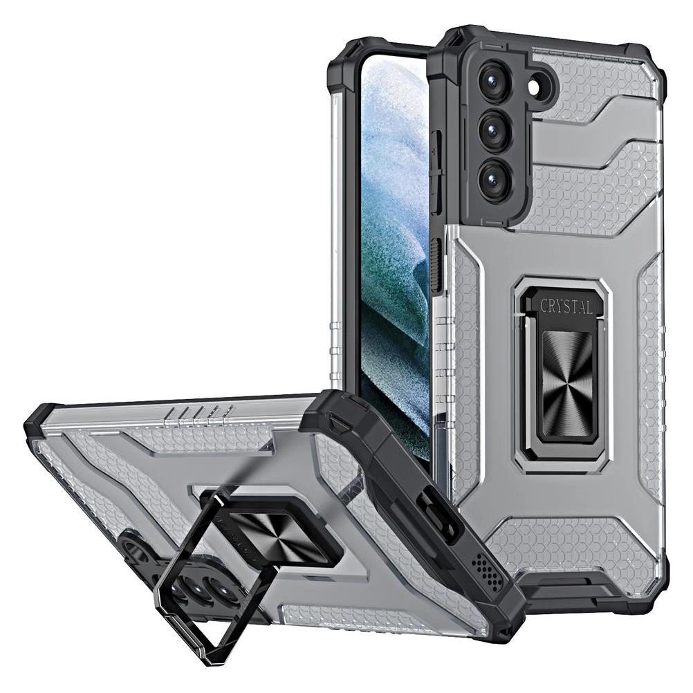 Hurtel Crystal Ring Case tough hybrid cover + magnetic holder for Samsung Galaxy S22 + (S22 Plus) black (Samsung Galaxy S22, Samsung Galaxy S22+) (1404978613)