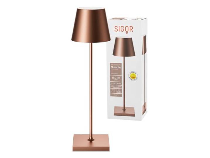 SIGOR Nuindie 1.0 LED Akku-Tischlampe, bronzefarben